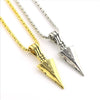 Men's Design Matte Black Long Necklace with Arrow Pendant Jewelry Chain Hip Hop Punk Rock Christmas Halloween Gift for Men Wome