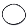 Men's Leather Rope Choker Necklace Black Male Colar 20inches