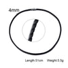 Men's Leather Rope Choker Necklace Black Male Colar 20inches