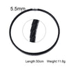 Men's Leather Rope Choker Necklace Black Male Colar 20inches