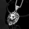 Men's Necklace Animal Lion Head Pendant Necklace Metal Sliding Pendant Accessories Party Jewelry