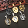 Men's Necklace Animal Lion Head Pendant Necklace Metal Sliding Pendant Accessories Party Jewelry