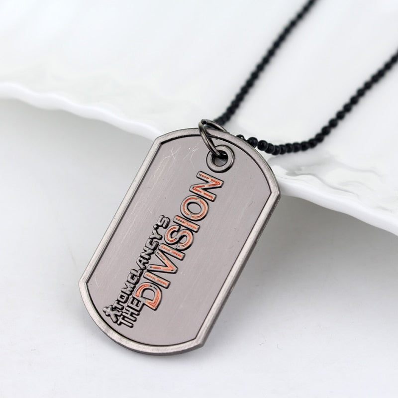 Men's Necklace Jewelry Dog Tag Pendant Game Tom Clancy's The Division Agent SHD Logo Necklaces Bead Chain Gifts Accessories