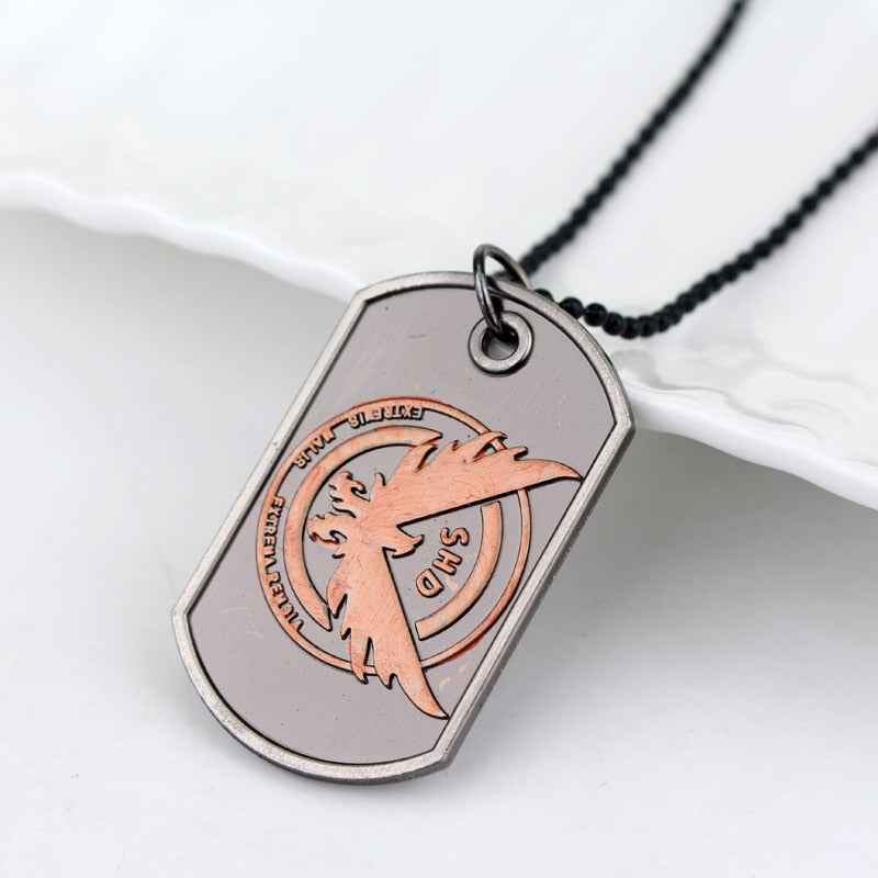 Men's Necklace Jewelry Dog Tag Pendant Game Tom Clancy's The Division Agent SHD Logo Necklaces Bead Chain Gifts Accessories