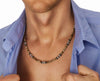 Men's Necklace Natural Coconut Pearls, Heishi Pearls in White Natural Shell and Black Wood  Beaded Surfer Necklace