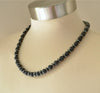 Men's Necklace Natural Coconut Pearls, Heishi Pearls in White Natural Shell and Black Wood  Beaded Surfer Necklace