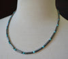Men's Necklace Natural Coconut Pearls, Heishi Pearls in White Natural Shell and Black Wood  Beaded Surfer Necklace