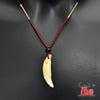 Men's Necklace Woman's Bone Pendant Tibetan Amulet Fangs Real Natural Tooth Vintage couple Wolf Tooth Charm White Brown Ecru