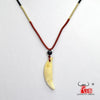 Men's Necklace Woman's Bone Pendant Tibetan Amulet Fangs Real Natural Tooth Vintage couple Wolf Tooth Charm White Brown Ecru