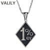 Men's Punk Rock Gothic 1%ER Vintage Club Pendant Necklace,Stainless Steel Fashion Vintage Necklace with 23 inch Chain