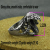 Men's Stainless Steel Cobra Ring Vintage Zodiac Snake Ring Fashion Personality Animal Ring