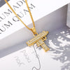 Men's Women's Jewelry Hip Hop Zircon Necklace Gold Box Chain Imitation Pistol UZI Shape Pendant Handsome Submachine Gun