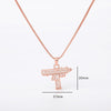 Men's Women's Jewelry Hip Hop Zircon Necklace Gold Box Chain Imitation Pistol UZI Shape Pendant Handsome Submachine Gun