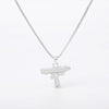 Men's Women's Jewelry Hip Hop Zircon Necklace Gold Box Chain Imitation Pistol UZI Shape Pendant Handsome Submachine Gun