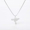 Men's Women's Jewelry Hip Hop Zircon Necklace Gold Box Chain Imitation Pistol UZI Shape Pendant Handsome Submachine Gun