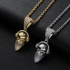 Mens Hip Hop Full Bull Head Pendant Necklace Chinese Zodiac Bull Head Necklace Pendant