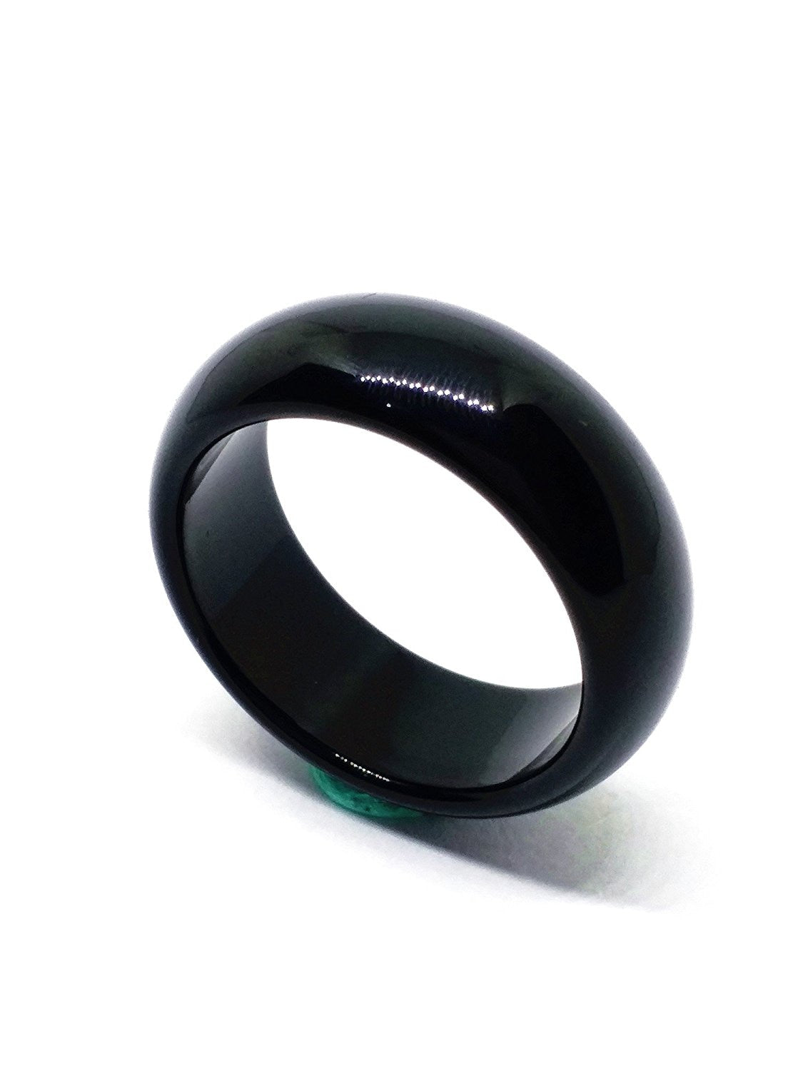 Mens Jade Natural Vintage Black Rings Ruby Stone Women Agate Gemstone Fine Jewelry Band 19MM Aneis Masculino Wedding Gift