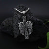 Mens Norse Cross Pendant Chain Antique Angel Wing Religion Necklaces Christian Cross Necklaces Sword Pure Tin Cross Pendant