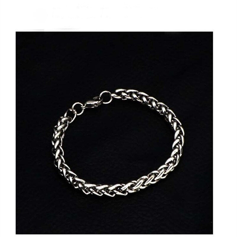 Mens Simple Stainless Steel Curb Cuban Link O-shaped Chain Bracelets for Women Unisex Wrist Jewelry Gifts