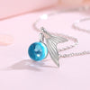 Mermaid Fishtail Necklace Whale Necklace Blue Tailed Fish Nautical Chokers Charm Mermaid Tail Pendant Necklace Jewelry for Women