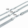 Mesh Stainless Steel Bracelet Necklace for Women 4mm 6mm 8mm Width Chokers Necklaces