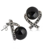 Agate/Garnet Earrings with Zircon Solid 925 Sterling Silver Stud Earrings for Women and Girl Party Wedding Jewelry