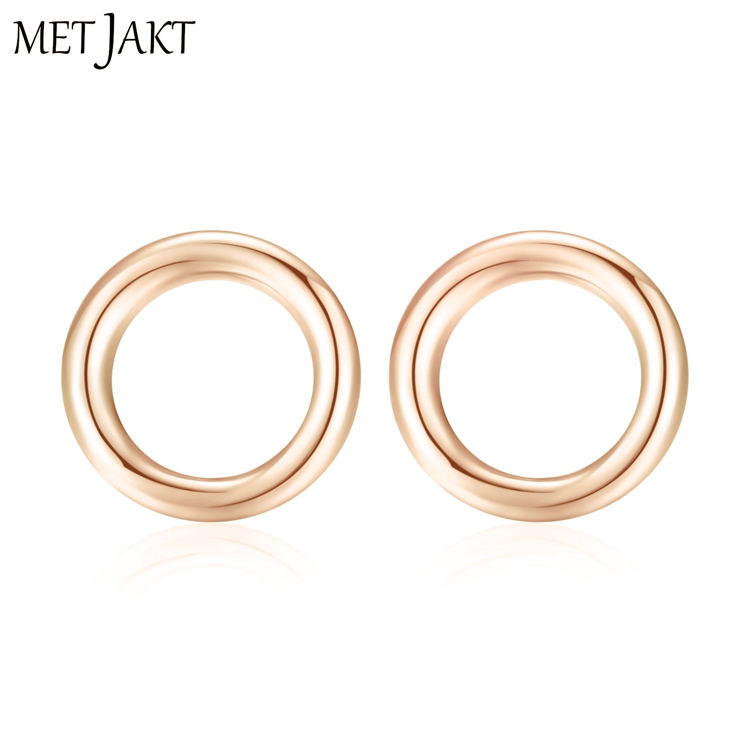 Authentic 925 Sterling Silver Three Colors Classic Fashion Round Stud Earrings for Party Women's Fine Jewelry