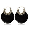 Bohemia Natural Agate/White Chalcedony Drop Earrings with Zircon Solid 925 Sterling Silver Earring for Women Jewelry