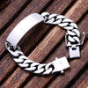 Classic 1.2cm Width Men's Punk Bracelet Solid 925 Sterling Silver Bracelet for Men's Fine Jewelry