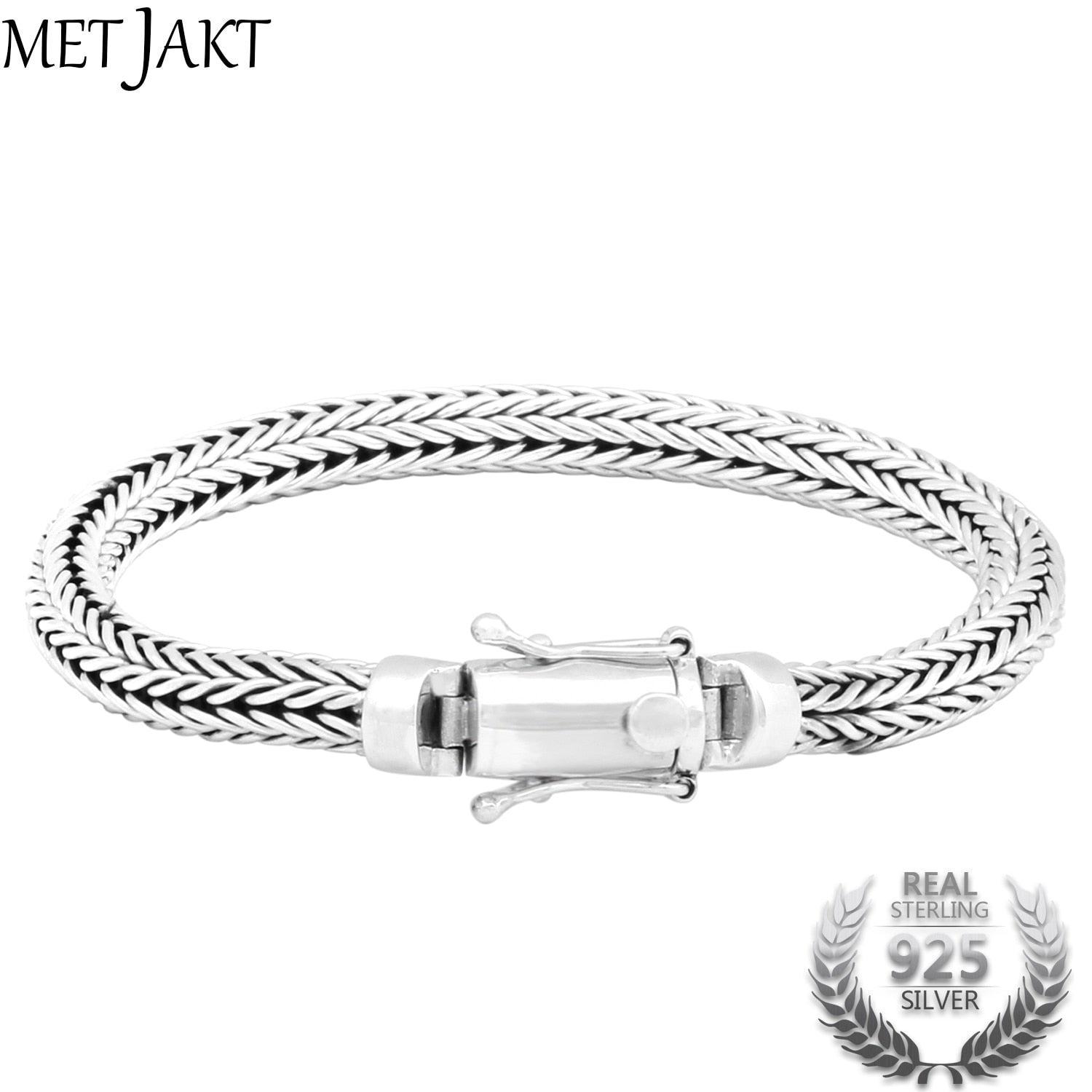 Classic Handmade Real 925 Sterling Silver Unisex Energy Bracelet Link Friends Bracelets Fine Jewelry 19cm