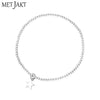 Different Pendants Classic 925 Sterling Silver Bead Bracelet with Heart Elastic Charm Bracelets for Women's Jewelry 18cm