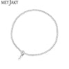 Different Pendants Classic 925 Sterling Silver Bead Bracelet with Heart Elastic Charm Bracelets for Women's Jewelry 18cm