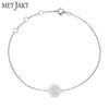 Double Happiness and Long Life Pendant 925 Sterling Silver Adjustable Charm Bracelets for Women's Fine Jewelry