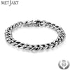 Handmade Personalized W Chain Bracelet Solid 925 Sterling Silver Plug Bracelet for Unisex Jewelry 18cm