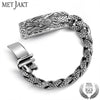 Men's Punk Dragonscale Bracelets Solid 925 Sterling Silver Dragon Bracelet for Men's Vintage Thai Silver Jewelry 21cm