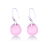 Natural Claw Setting Water Drop Rose Quartz Earrings Solid 925 Sterling Silver Earrings for Women and Girl Fine Jewelry