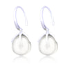 Natural Claw Setting Water Drop Rose Quartz Earrings Solid 925 Sterling Silver Earrings for Women and Girl Fine Jewelry
