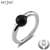 Natural Gem Agate Ring Solid 925 Sterling Silver for Women Fashion Jewelry Vintage Wedding Engagement Rings