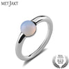 Natural Gem Moonstone Ring Solid 925 Sterling Silver for Women Fashion Jewelry Vintage Wedding Engagement Rings