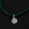 Natural Gemstone Agate Beads Charm Bracelet and 925 Sterling Silver Clover Heart Smile Pendant for Women's Fine Jewelry
