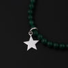 Natural Gemstone Agate Beads Charm Bracelet and 925 Sterling Silver Clover Heart Smile Pendant for Women's Fine Jewelry