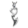 Solid 925 Sterling Silver Dragon Wing Pendant with Snake Chain Necklace Suit Men and Boy's Punk Rock Jewelry