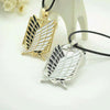 Metal Anime attack on the wings of freedom titanium necklace Shingeki no Kyojin cosplay necklace shell necklace necklace survey