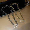 Metal Chain Around the Neck Titanium Steel Unisex Hip-Hop Necklaces Gothic Chunky Simple Clavicle Chain Vintage Prom Accessories