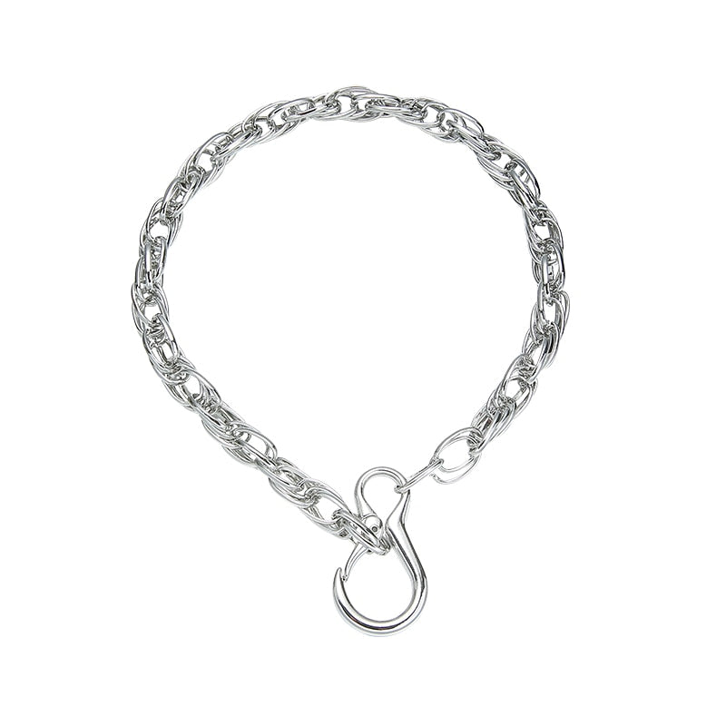 Metal Chain Necklace Ins Normcore Style Personality Popular Net Red Simplicity and Exaggeration Big Button Clavicle Chain Neck