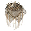 Metal Cloth Gold Chain Tassel Brooch Epaulet Shoulder Board Mark Punk