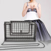 Metal Hollow Women's Evening Bag Shoulder Crossbody Bags Clutch Cage Handbag