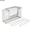 Metal Hollow Women's Evening Bag Shoulder Crossbody Bags Clutch Cage Handbag