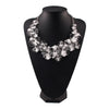 Metal Necklace Shining Color Baked Lacquer Alloy Leaf String Bib Collar Choker Pendant Exaggerated Wind Necklace