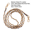 Metal PU Leather Strap for Handbag Adjustable Shoulder Bags Replaceable Chain Strap Decorative Bag Belt Messenger Bag Chain 1.2m